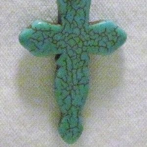 Handmade Stone Cross Necklace